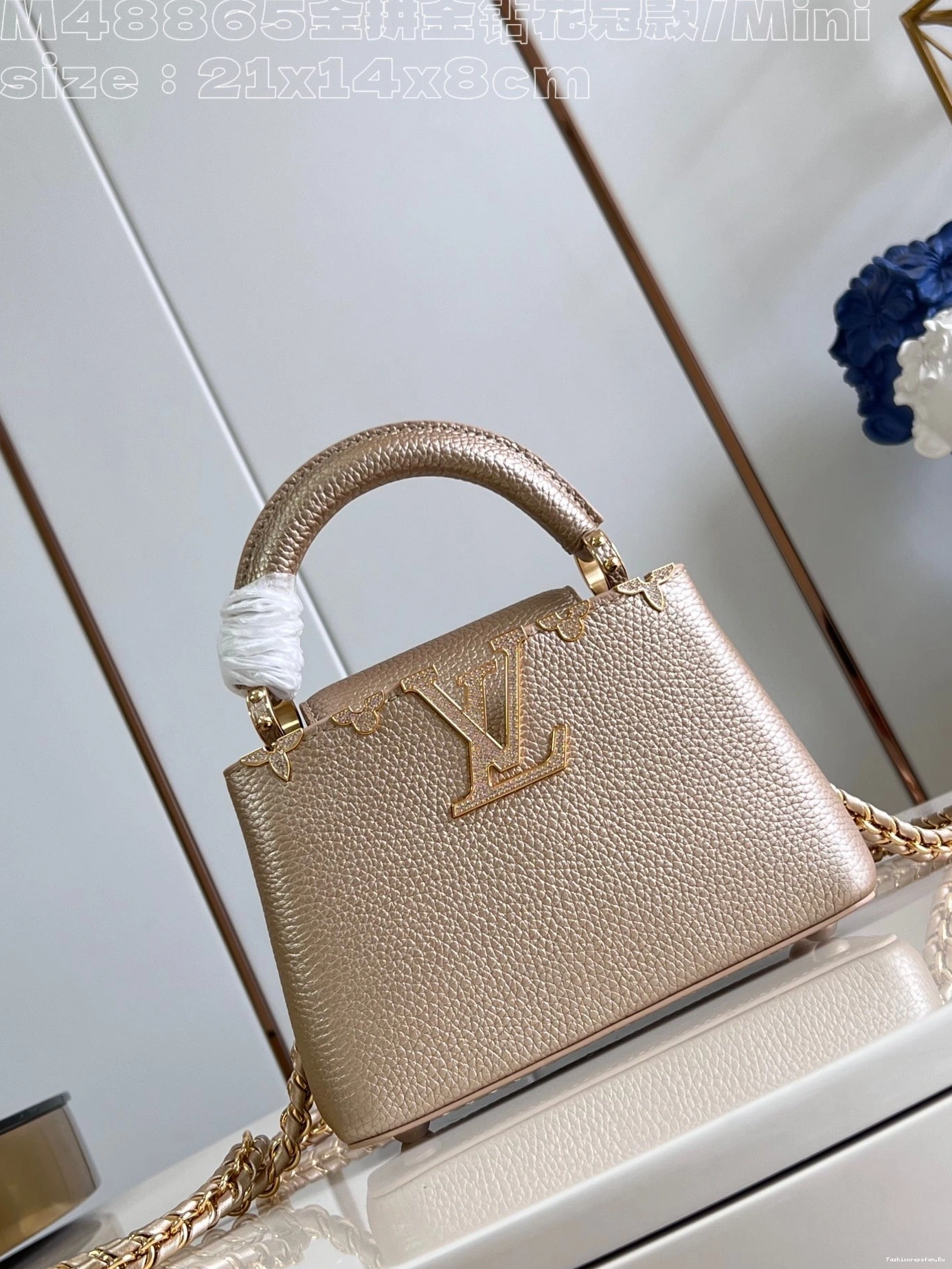 FS CHEAP CAPUCINES MINI-21*14*8CM VUITTON LOUIS 0713